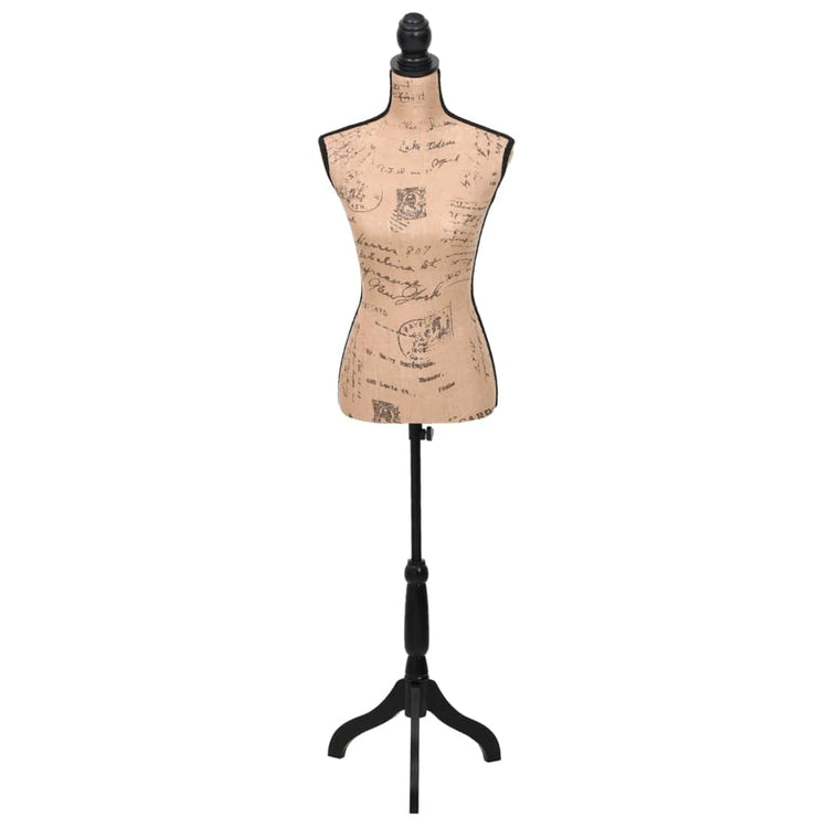 Vidaxl Estalage Doll Torse femme jute Brown -Black
