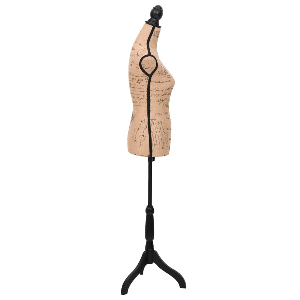 Vidaxl Estalage Doll Torse femme jute Brown -Black