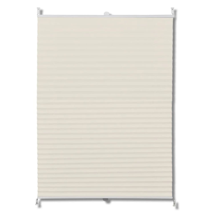 Vidaxl plissé rouleau aveugle 70x100cm crème