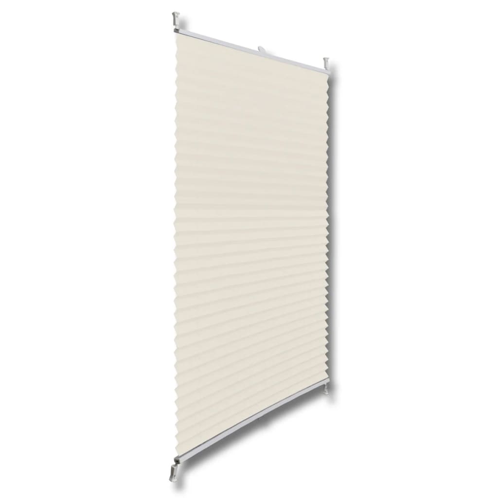 Vidaxl plissé rouleau aveugle 70x100cm crème