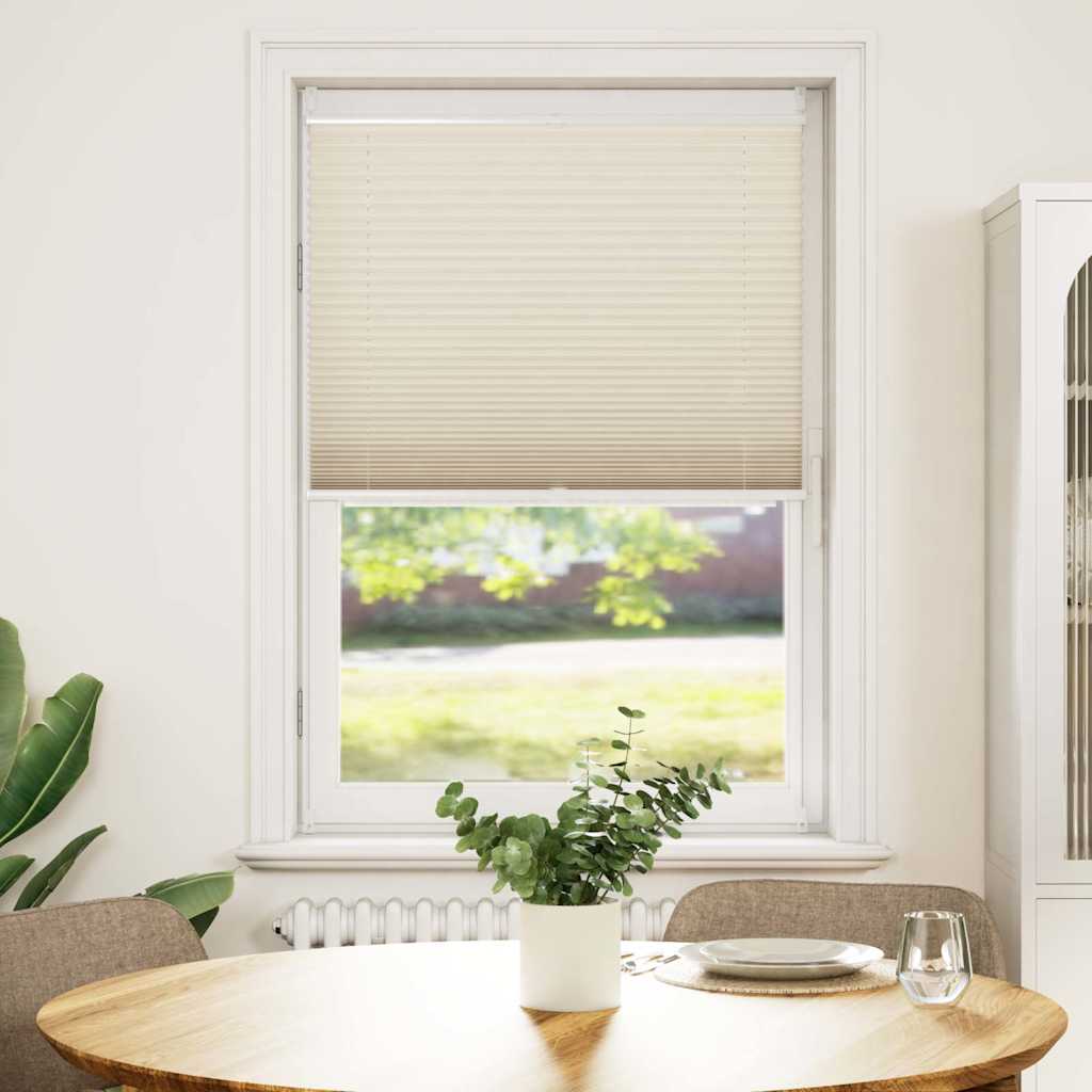 Vidaxl plissé rouleau aveugle 80x100cm crème