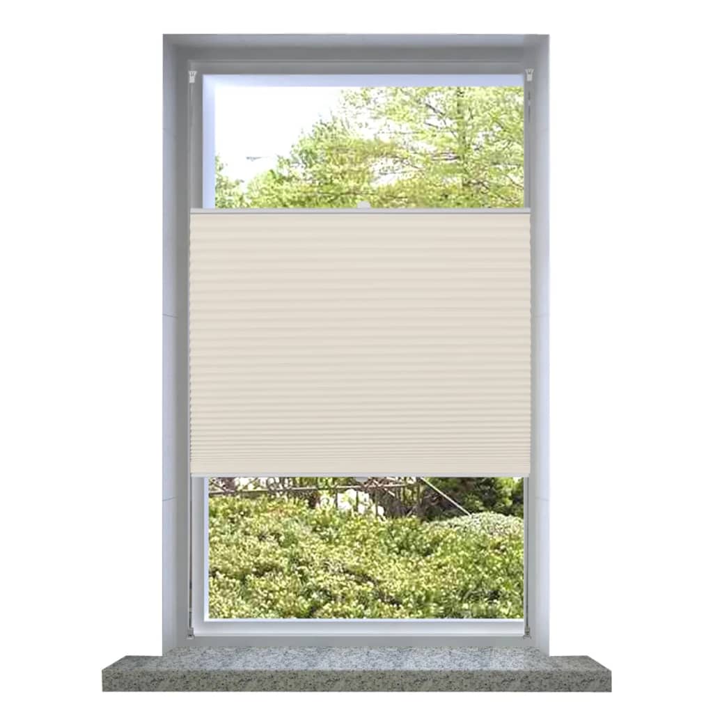 Vidaxl plissé rouleau aveugle 80x200cm crème