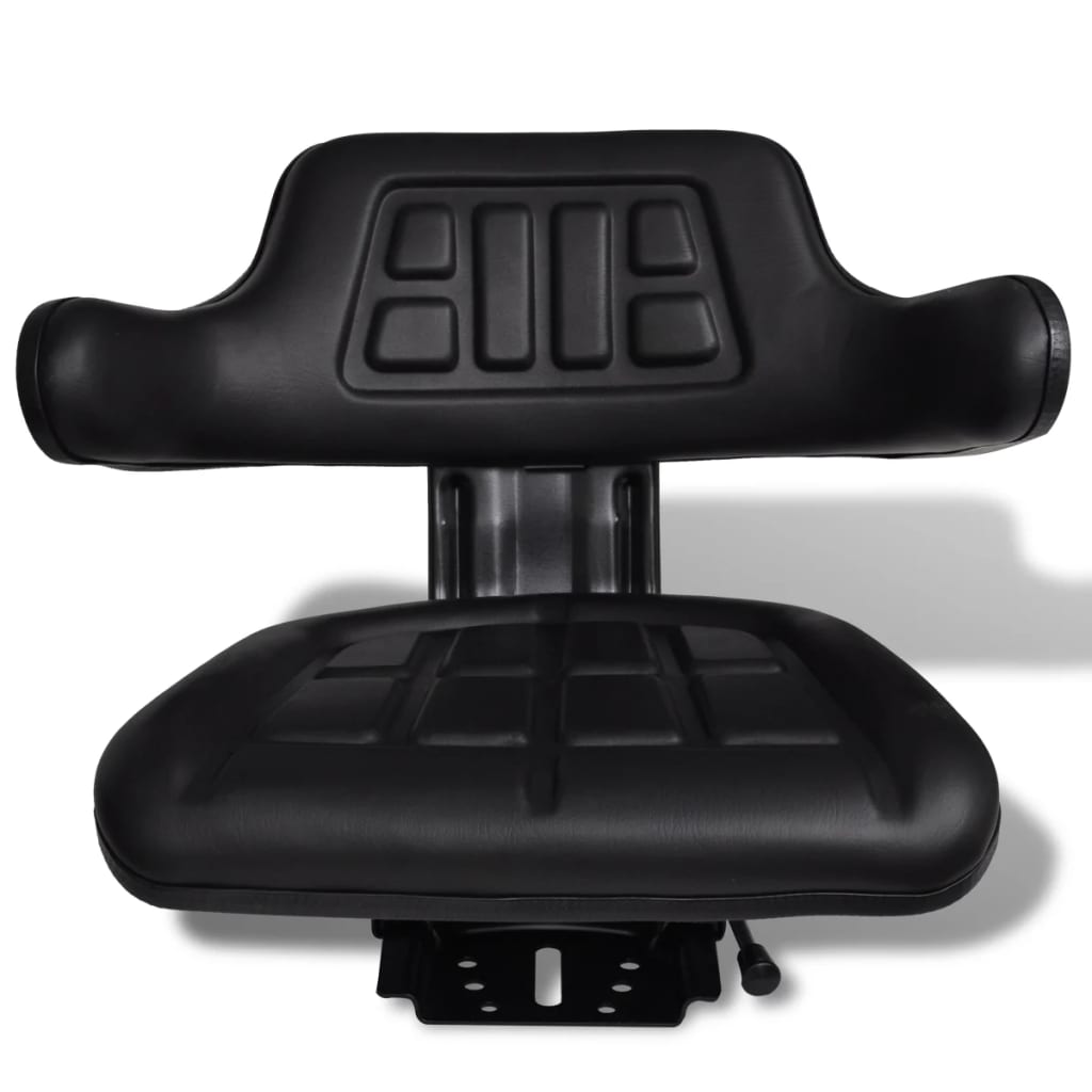 Chaise de tracteur Vidaxl avec dossier noir