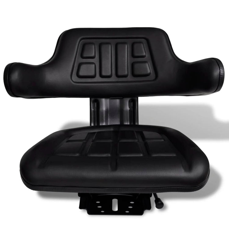 Chaise de tracteur Vidaxl avec dossier noir