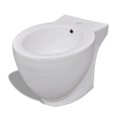 Vidaxl Bidet debout autour de la céramique blanc