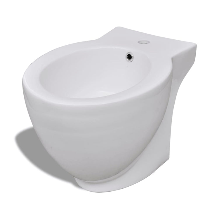 Vidaxl Bidet debout autour de la céramique blanc