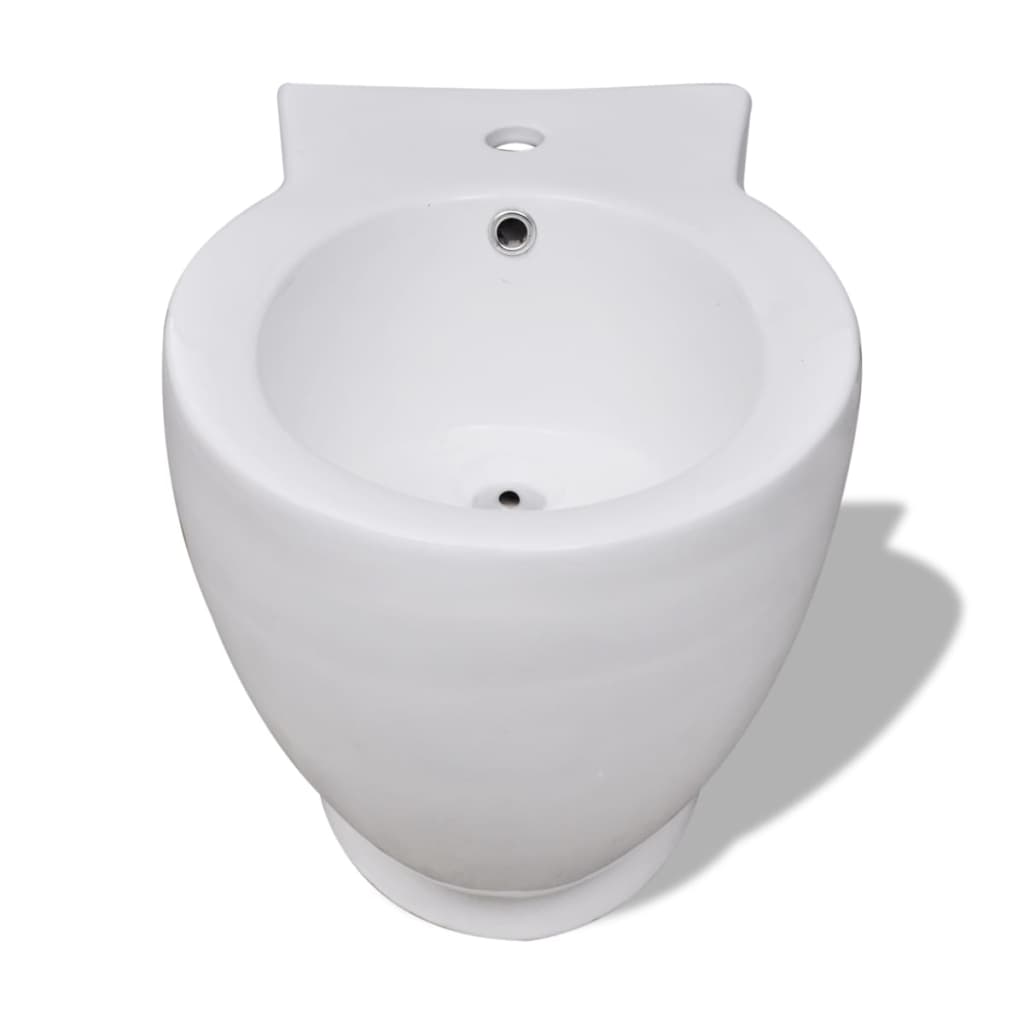 Vidaxl Bidet debout autour de la céramique blanc