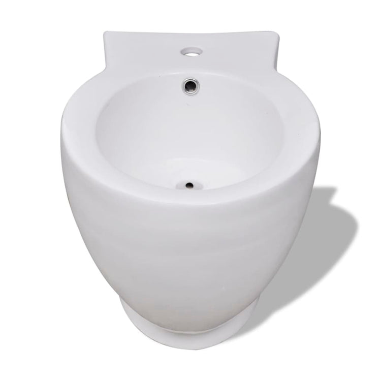 Vidaxl Bidet debout autour de la céramique blanc