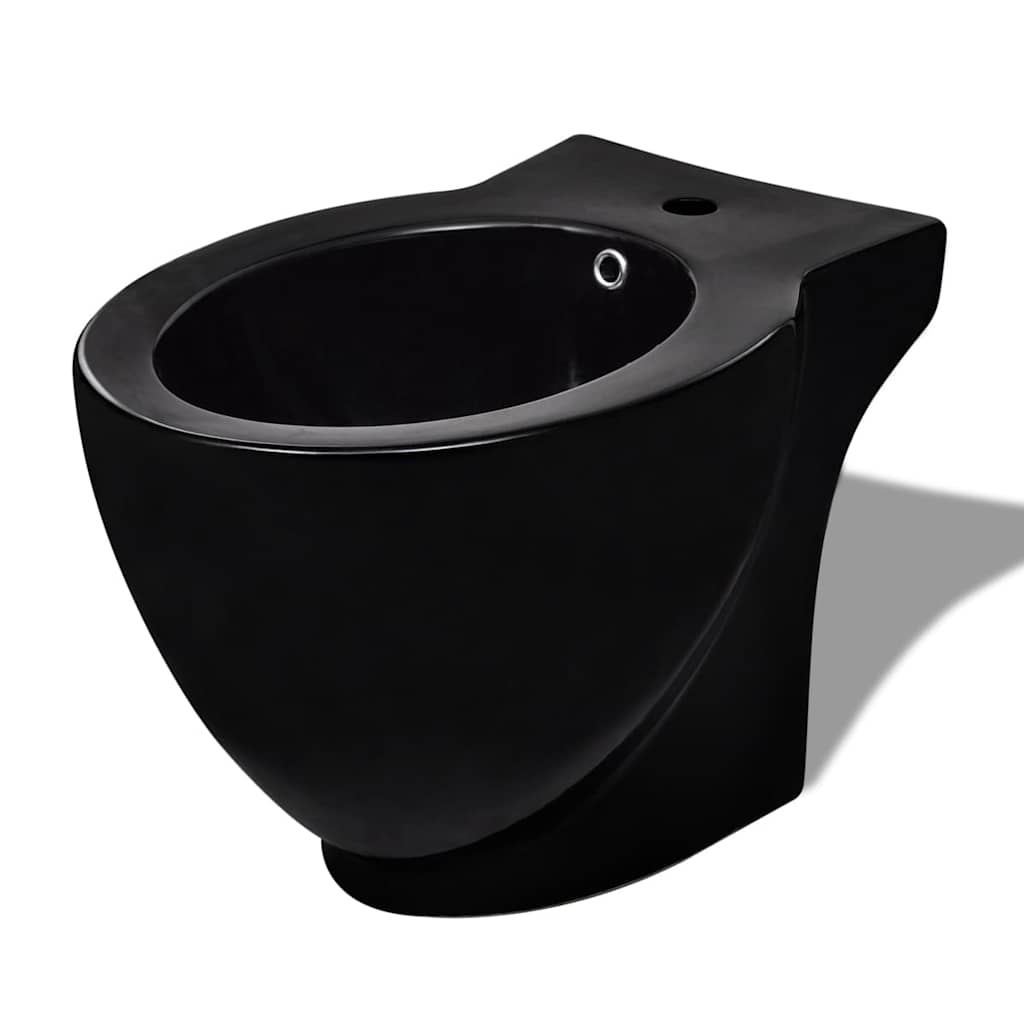 Vidaxl Round Standing Ceramic Bidet (noir)