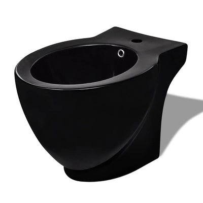 Vidaxl Round Standing Ceramic Bidet (noir)