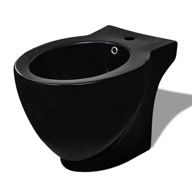 Vidaxl Round Standing Ceramic Bidet (noir)