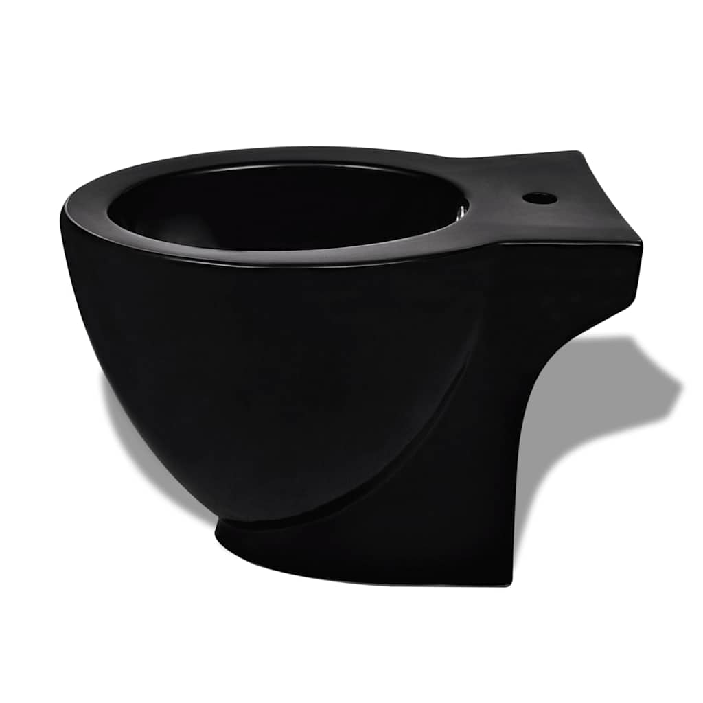Vidaxl Round Standing Ceramic Bidet (noir)