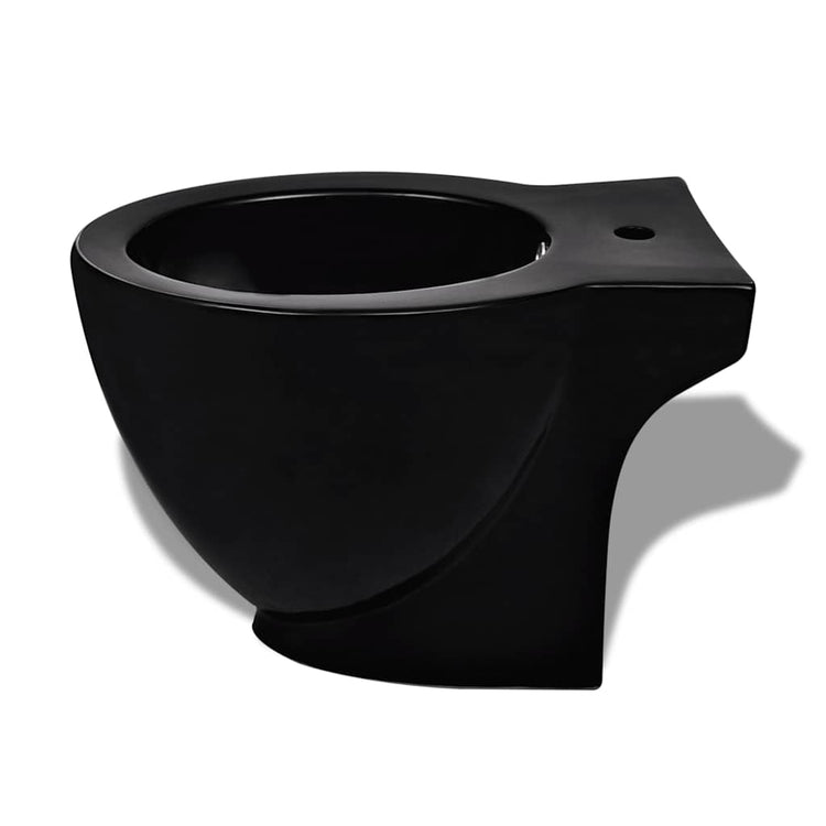 Vidaxl Round Standing Ceramic Bidet (noir)