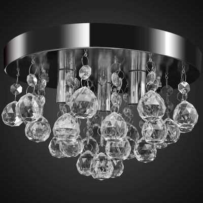 Vidaxl plafonnier lustre conception cristal chrome