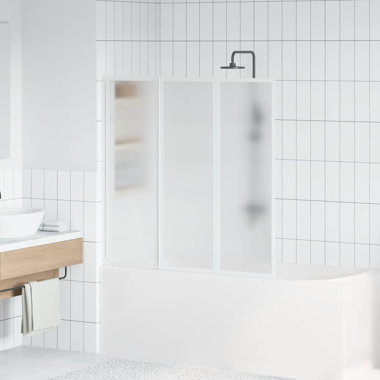 Écran de bain Vidaxl 3 panneaux pliables 117 x 120 cm