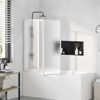 Écran de bain Vidaxl 3 panneaux pliables 117 x 120 cm