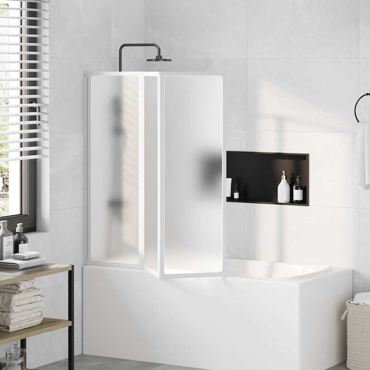 Écran de bain Vidaxl 3 panneaux pliables 117 x 120 cm