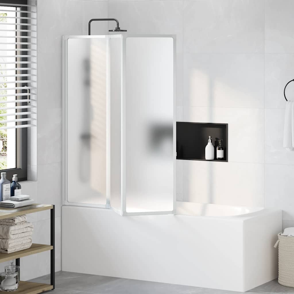 Écran de bain Vidaxl 3 panneaux pliables 141 x 132 cm