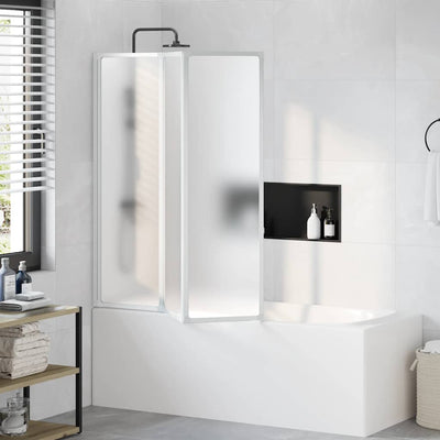 Écran de bain Vidaxl 3 panneaux pliables 141 x 132 cm