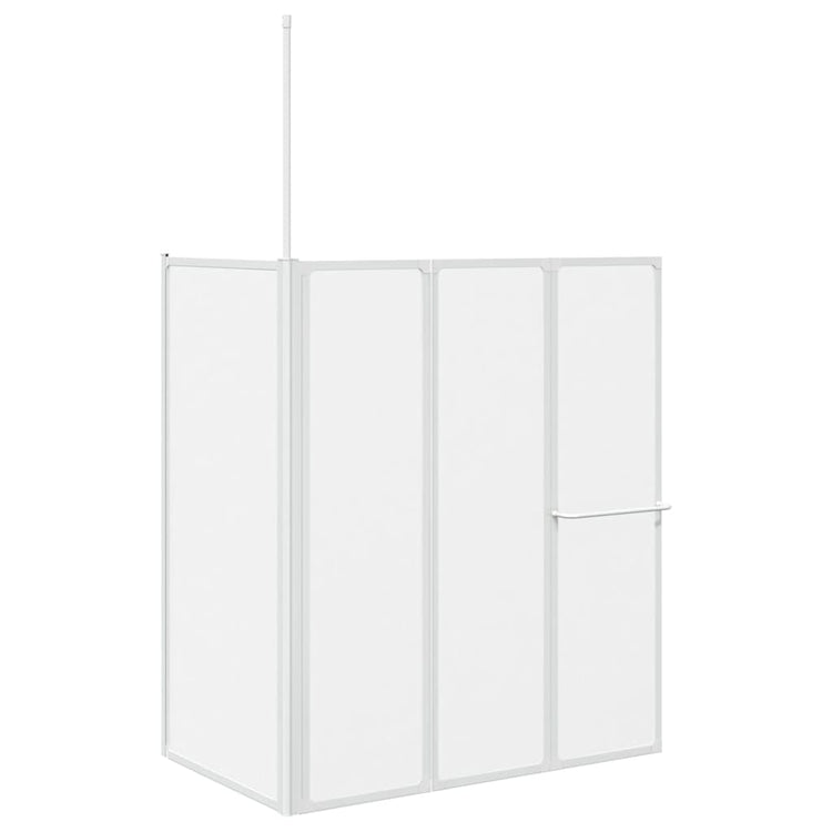 Vidaxl Bath Mur en L 4 panneaux pliables 70x120x137 cm