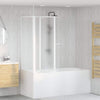 Vidaxl Bath Mur en L 4 panneaux pliables 70x120x137 cm