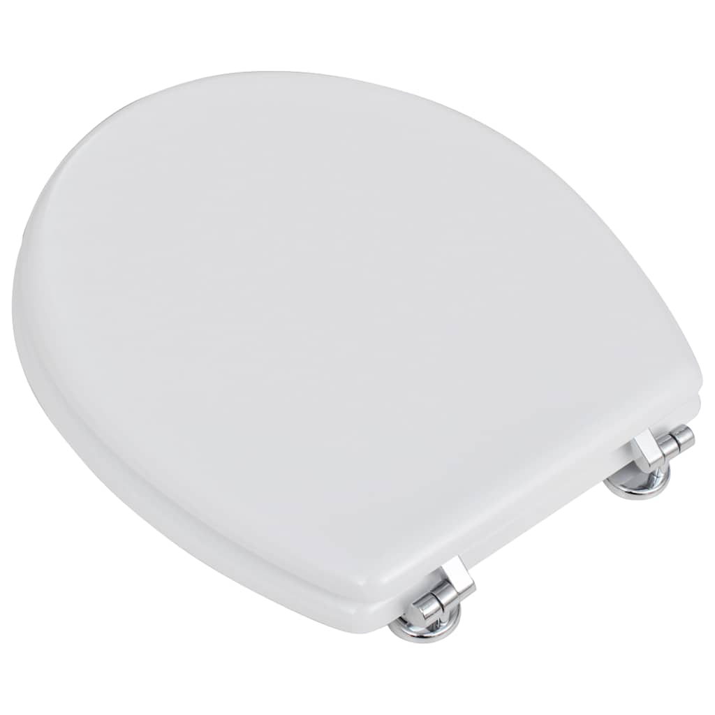 Vidaxl Toilet Siège simple Design MDF blanc