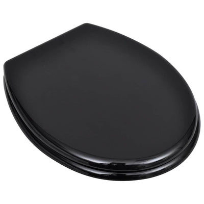 Vidaxl Toilet Siège simple Design MDF noir