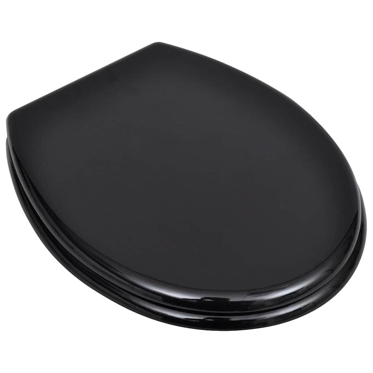 Vidaxl Toilet Siège simple Design MDF noir
