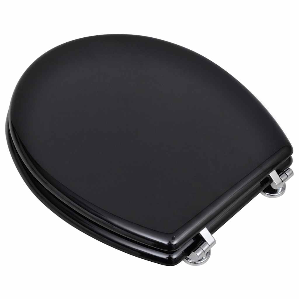 Vidaxl Toilet Siège simple Design MDF noir