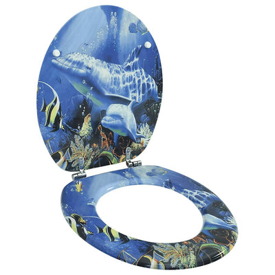 Vidaxl Toilet Seat Dolphin MDF