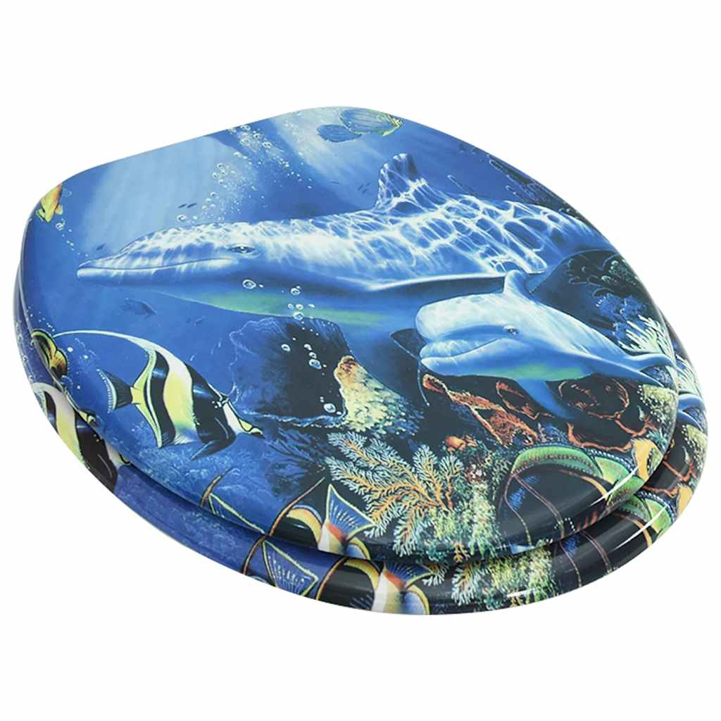 Vidaxl Toilet Seat Dolphin MDF