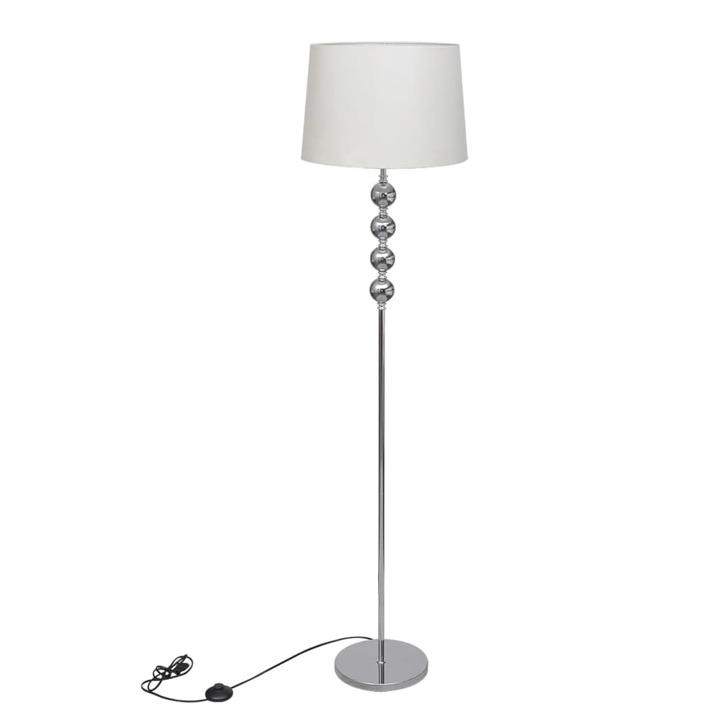 Lampadaire Vidaxl avec un standard élevé et 4 boules blanches