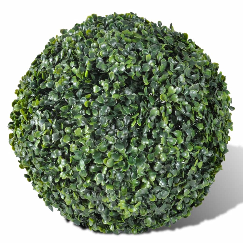 Vidaxl Round Art Buxus 27 cm avec éclairage à LED solaire (2 pièces)