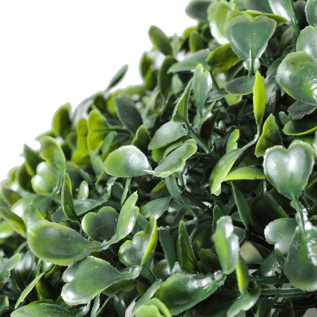Vidaxl Round Art Buxus 27 cm avec éclairage à LED solaire (2 pièces)