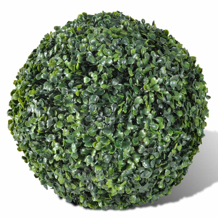 Vidaxl Round Art Buxus 35 cm avec un éclairage à LED solaire (2 pièces)