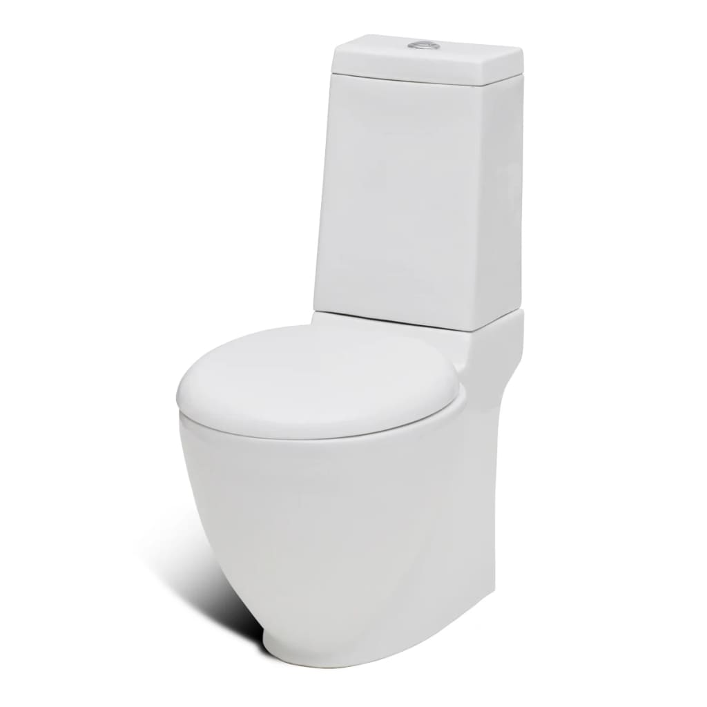 Vidaxl Toilettes bidet ensemble debout en céramique blanc