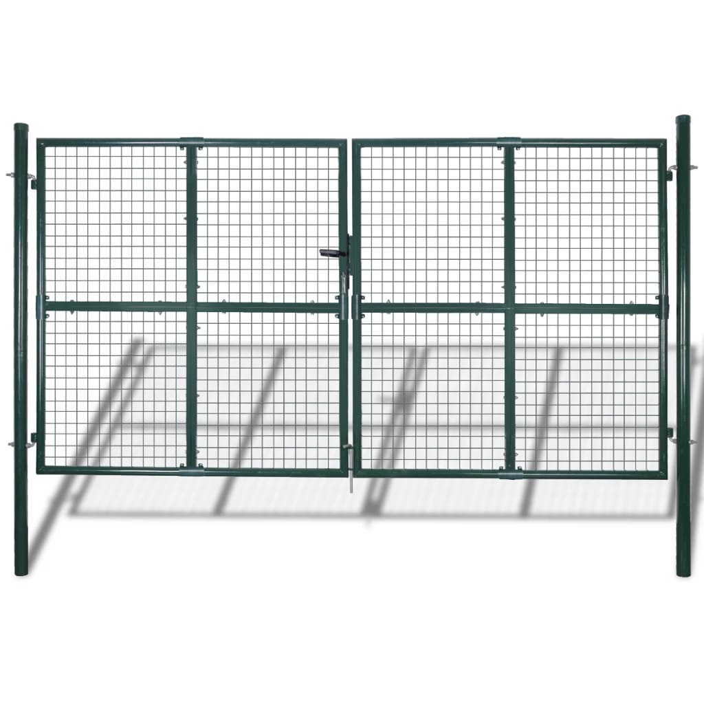 Vidaxl Garden Gate Escome moderne 289 x 175 cm 306 x 225 cm (vert foncé)