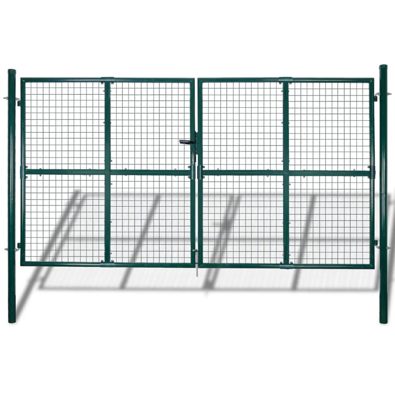 Vidaxl Garden Gate Escome moderne 289 x 175 cm 306 x 225 cm (vert foncé)
