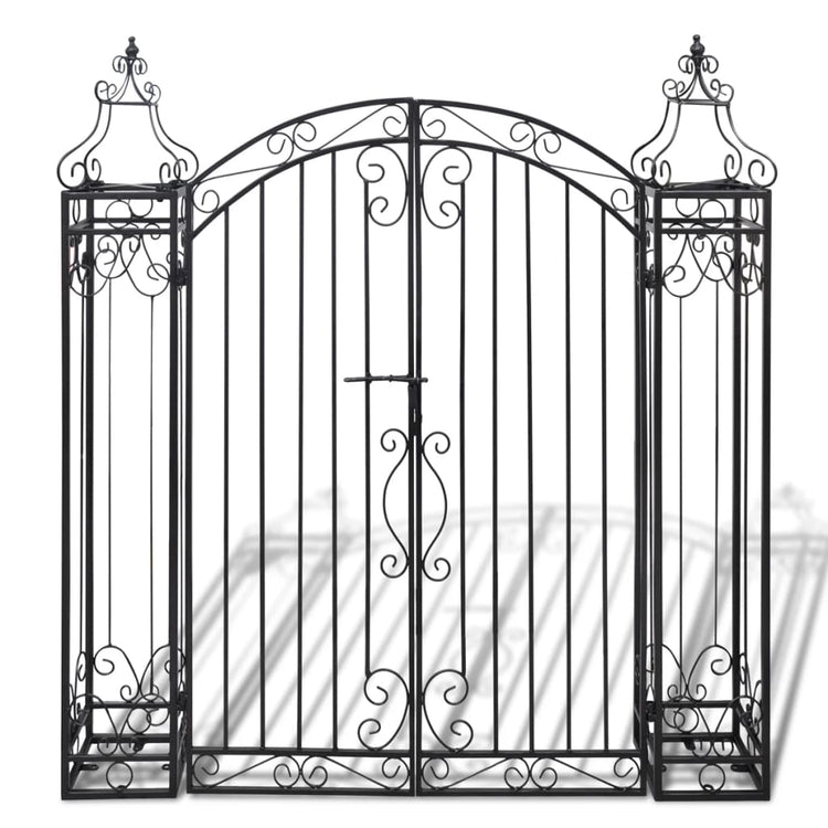 Vidaxl Port Decorative 112x20.5x134 cm Fer forgé