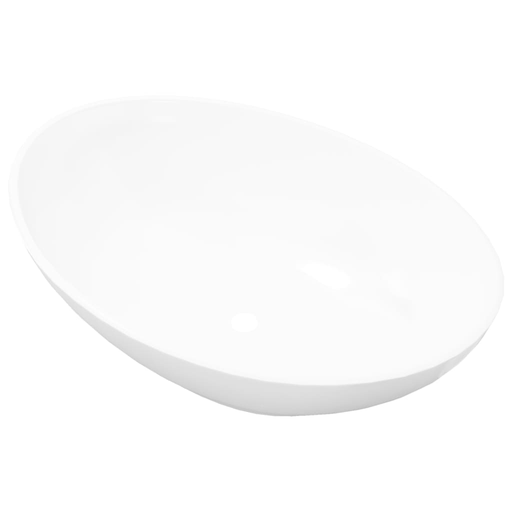 Vidaxl lavabo ovale 40x33 cm Céramique blanc