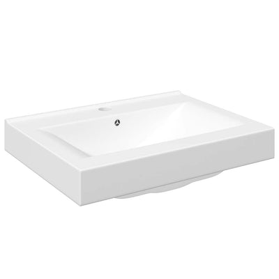 Vidaxl Washingin avec trou de grue rectangulaire 60x46 cm blanc céramique