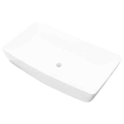 Vidaxl Luxury Ceramic Rectangular évier 71 x 39 cm (blanc)