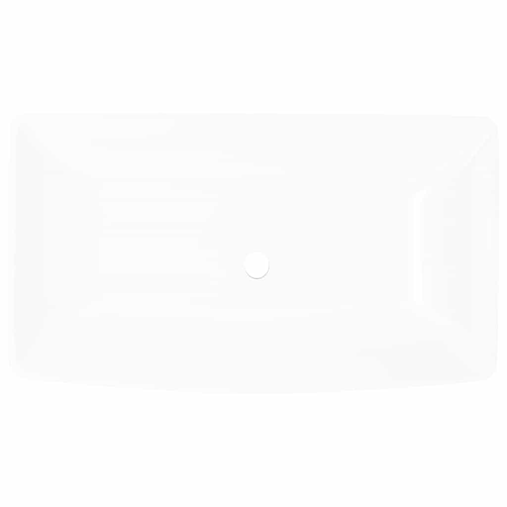 Vidaxl Luxury Ceramic Rectangular évier 71 x 39 cm (blanc)