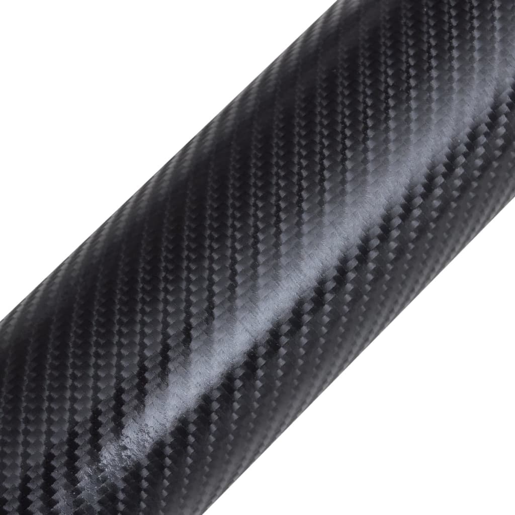 Vidaxl Autofolie 4d ​​152x200 cm en fibre de carbone en vinyle noir