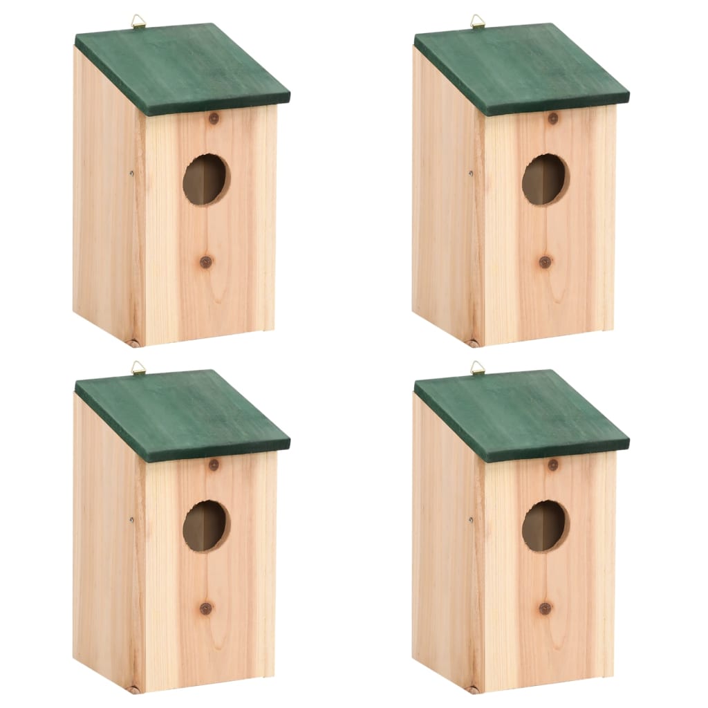 Vidaxl Bird Houses 4 PCS 12x12x22 cm Bois