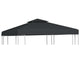 Vidaxl Remplacement Tente Arbor 310 g m² 3x3 m Gris foncé