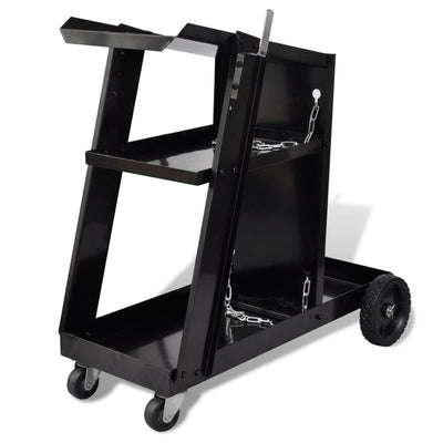 Outils de soudage vidaxl voiture 3 étagères noires