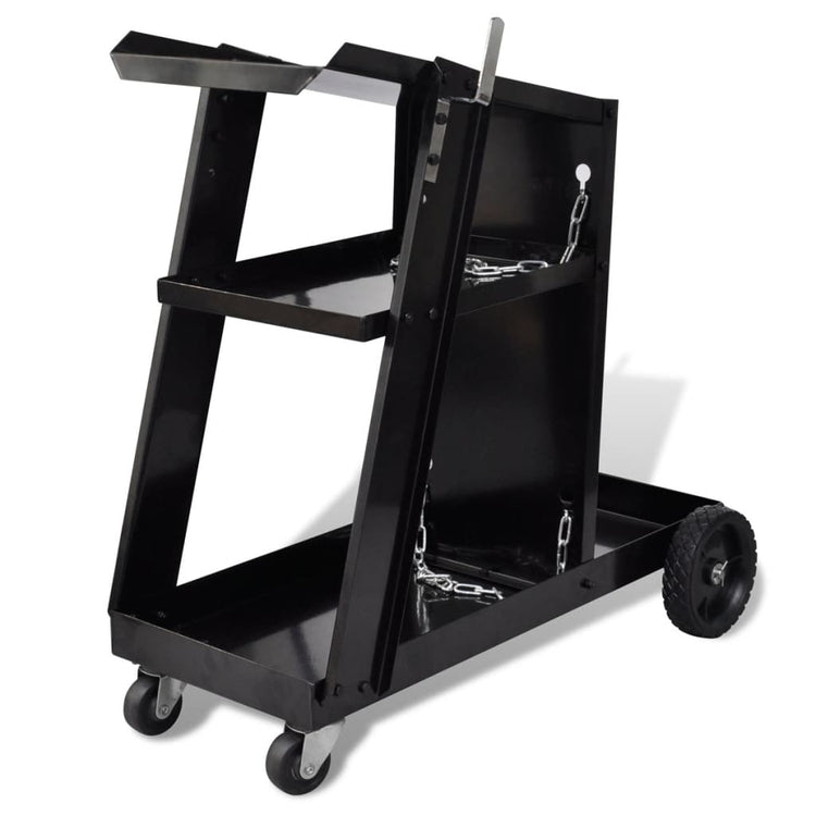 Outils de soudage vidaxl voiture 3 étagères noires