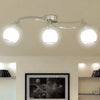 Bouchons en verre de lampe de plafond Vidaxl + rail ondulé pour 3 x e14 poires