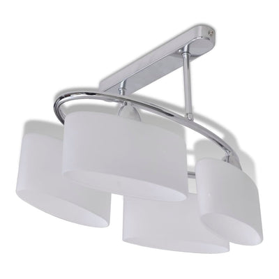 Vidaxl Plafond Lampe avec des capuchons en verre d'ellipse (4 x E14)